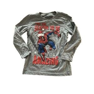 Spiderman Long Sleeve T-Shirt  Kids Christmas Amazing Size 5